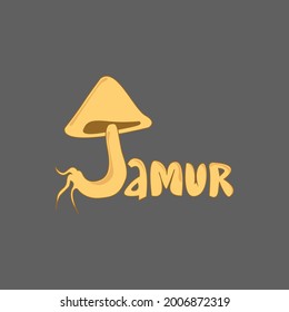 logo jamur or mushroom simple vector