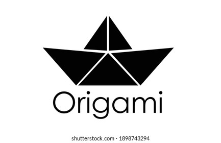 Logo Japanese origami paper boat
