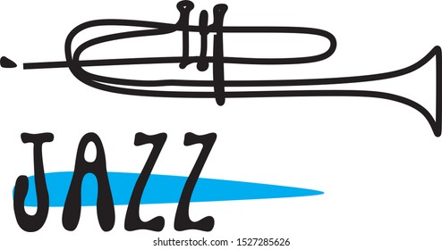 Logo for jazz music on white background