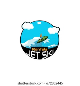 Logo jet ski, scooter