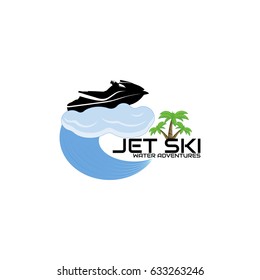 Logo jet ski, scooter on a white background