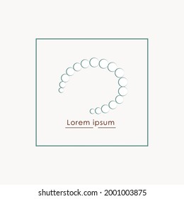Logo for jewelry and jewelry made of natural and decorative stones. Vector logo with the image of beads, a bracelet, a necklace