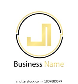 Logo JI Business Letter Logo Design With Simple style