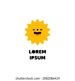 logo of the joyful sun with a smile