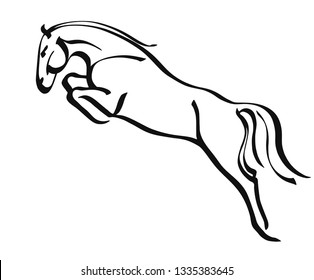 Horse Jump Vector Logo Stock Vector (Royalty Free) 395230528 | Shutterstock