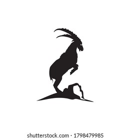 logo of a jumping mountain goat