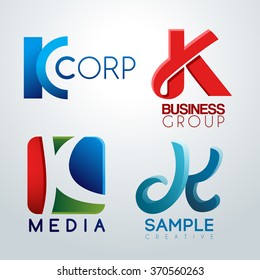 Logo K Design : Corporate Identity Logo : Vector Illustration
