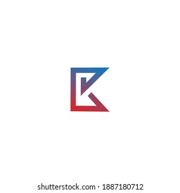 vector de plantilla de icono de logotipo k