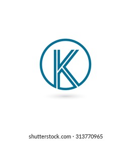 Logo K letter. Isolated on white background. Vector illustration, eps 10.