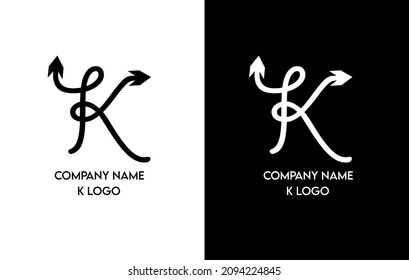 Letra con logotipo K, letra con logotipo K simple