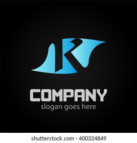 Logo k letter Vector illustration design template
