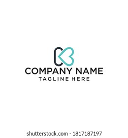 LOGO K LOVE SYMBOL ICON VECTOR