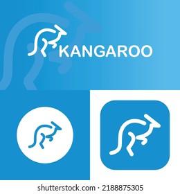 a logo with a kangaroo image is suitable for business logos