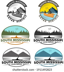 logo kayak, badges kayak, vector kayak