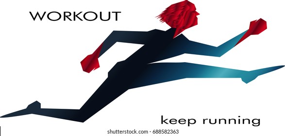 Logo keep running/ Jump forward / the pursuit of success