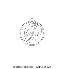 logo keycan leaf illustration design