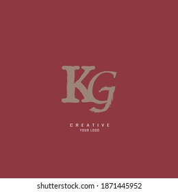 logo kg, gk, logo made with koas scratches, luxurious and elegant