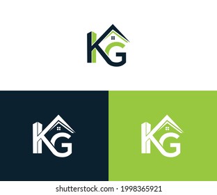 logo KG with house icon, business logo and property developer