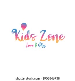 logo for kids zone or kindergarten preschool