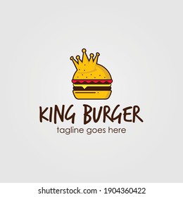 Logo King Burger Template Design