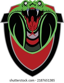 logo with king cobra image suitable for club, product brand