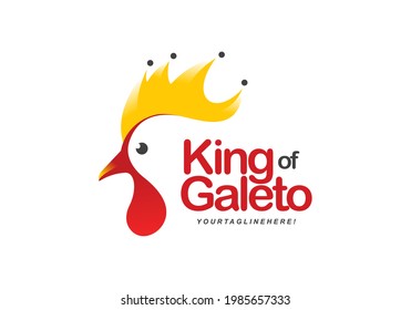 logo king of the galeto with yellow crest