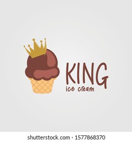 Logo King Ice Cream Template Design