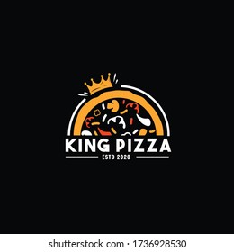 Diseño minimalista del logotipo King Pizza