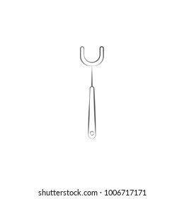 logo kitchen fork spade icon. Elements of dishes icon. Premium quality graphic design. Signs, outline symbols collection icon for websites, web design, mobile app, info graphics