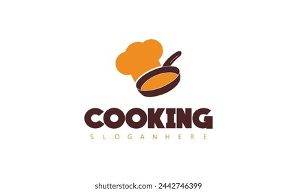 a logo for a kitchen with a pot of cooking on it.