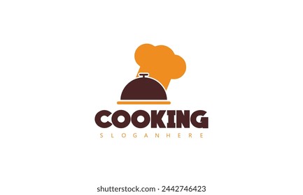 a logo for a kitchen with a pot of cooking on it.