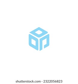 logotipo kite cuadrado icono tecnología vectorial