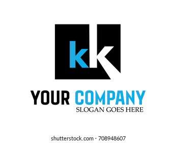 Logo kk letter design vector