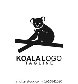 logo koala animals vector design icon silhouette australia