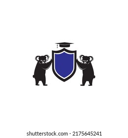 Logo Koala and  shield for school part3