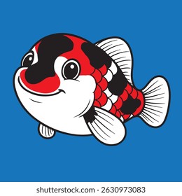 Logo Koi fish icon design template ilustration vector
