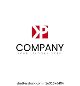 logo kp concept,design vector symbol initial letter kp