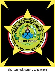 The logo of Kulonprogo Regency, the pentagon star symbolizes the ideal foundation of the struggle, namely the state philosophy of Pancasila.