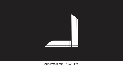 Logotipo L blanco y negro