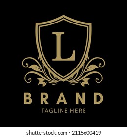 LOGO L IN GOLD COLOR SHIELD