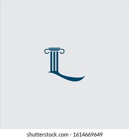 logo L Law icon vector