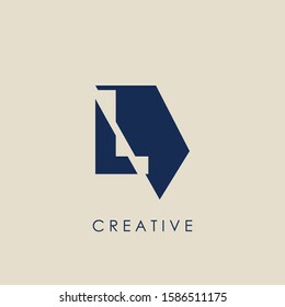 Logo L Letter Geomtrical Techno Half Hexagon. Vector design concept geomtric half hexagon  with letter logo icon.