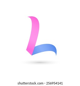 Logo L letter. Isolated on white background. Vector illustration, eps 10.