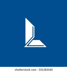 Logo L letter. Isolated on white background. Vector illustration, eps 10.