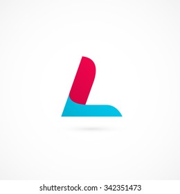 Logo L letter. Isolated on white background. Vector illustration, eps 10.