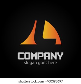 Logo L letter. Isolated on white background. Vector illustration, eps 10
