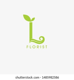 Logo L Letter And Leaf Logo Design 
