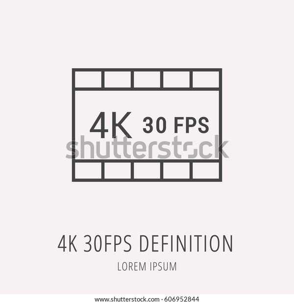 Logo Label 4k 30 Fps Definition Stock Vector Royalty Free 606952844