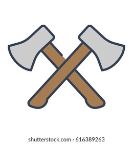 Logo or label axes. Line style logotype. Easy to use axes template. Vector abstract sign or emblem.
