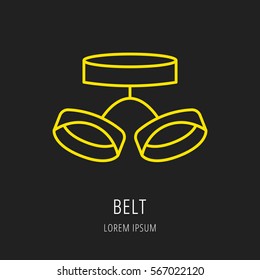 Logo Label Belt Line Style Logotype Stock Vector (Royalty Free ...